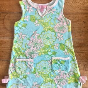 Lilly Pulitzer Girls’ Velour Shift Dress Cover-up size XS (2-3)